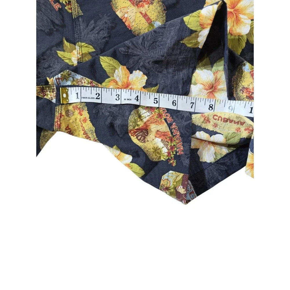 Breakwater Mens XL Board Shorts Havana Cuba Cigar Tobacco Mesh Lined Floral